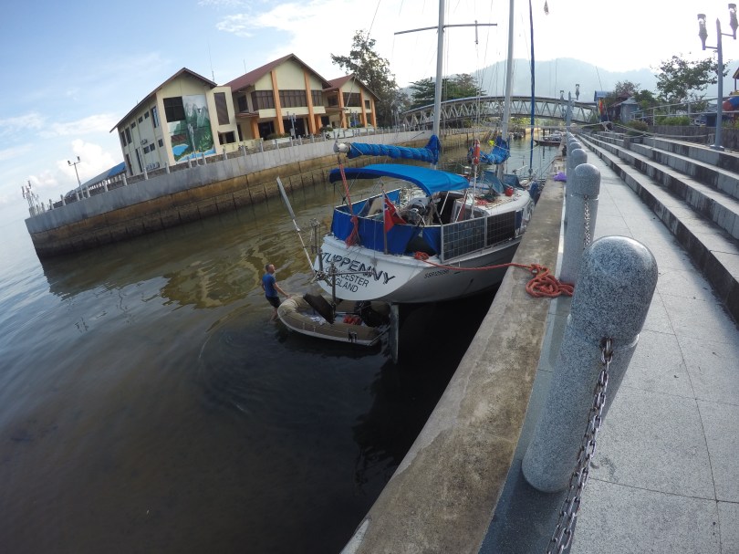 Careening, repair, boat, Tioman,